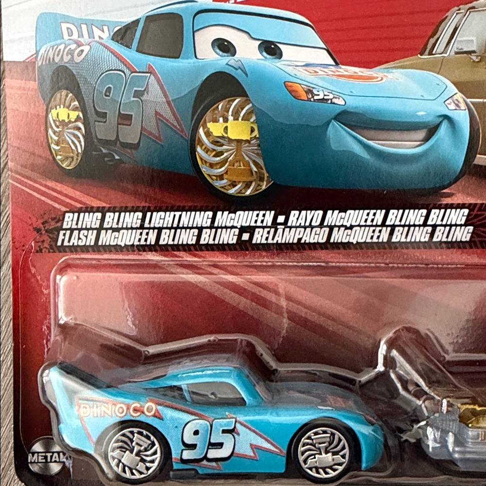 Mattel Disney Pixar Cars Bling Bling Lightning McQueen and Tex Dinoco Set - Picture 2 of 5